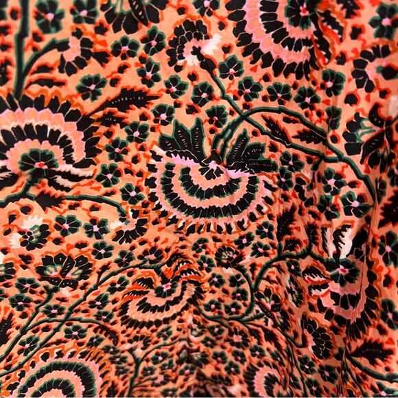 A.L.C. Lilah Floral Midi Dress in Coral Multi Size 8 - Picture 11 of 16